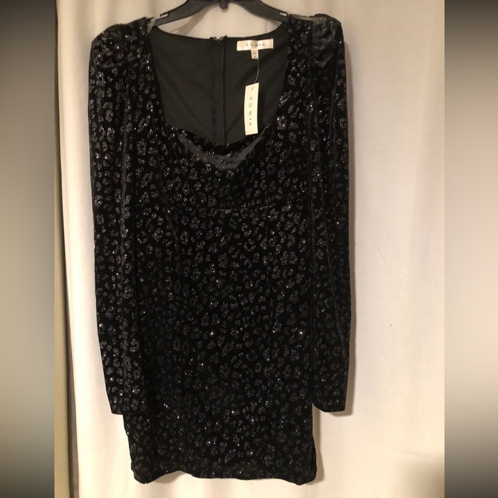 Row-A Black Velvet Dress Size XL
